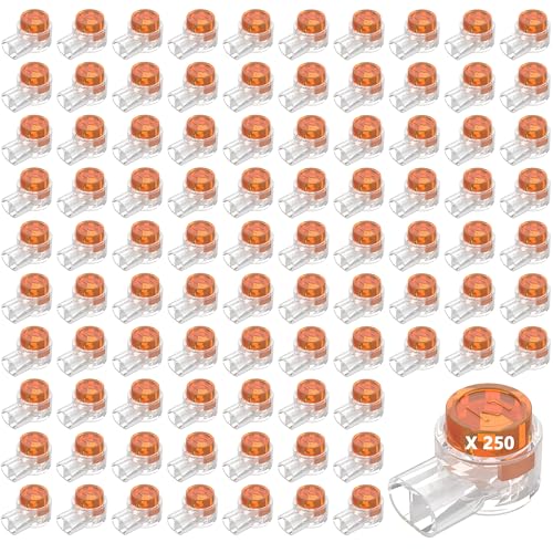 SEABABOO Telefonkabel Verbinder 250Pcs K1 Kabelverbinder Klemmen Kabel Verbinder K1 Kabelverbinder Telefonkabelverbinder Wasserdichter Verbindungsclip für Telefonkabel Netzwerkkabel von SEABABOO