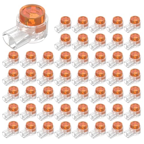 SEABABOO Telefonkabel Verbinder 50Pcs K1 Kabelverbinder Klemmen Kabel Verbinder K1 Kabelverbinder Telefonkabelverbinder Wasserdichter Verbindungsclip für Telefonkabel Netzwerkkabel von SEABABOO