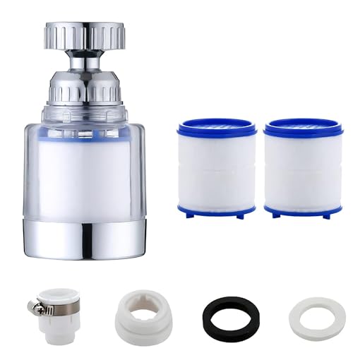 SEABABOO Wasserfilter für Wasserhahn Tap Water Filter Duschfilter Wasserhahn Wasserfilter Dusche Wasserhahnfilter Kalkfilter Duschfilter Wasserfilter Wasserhahnfilter + Zubehör für Haus und Küche von SEABABOO