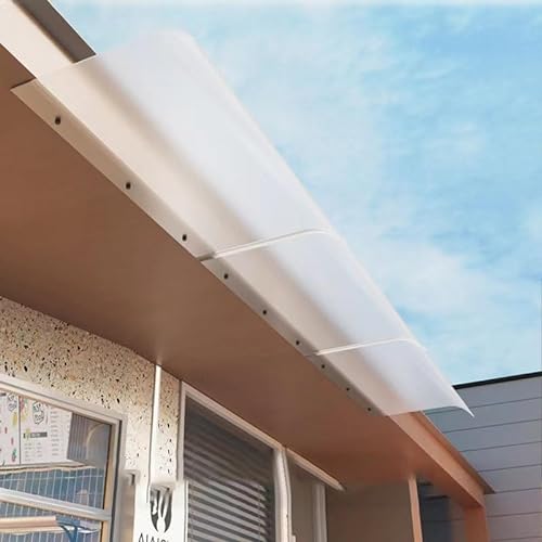 Vordach Überdachung Vordach für Haustür, 3,5mm Dick Transparentes Bogen vordach, Vordach für aus Polycarbonat, UV-Beständiger Überdachung Haustür, für Garage Balkon Fenster Haus-40x250cm von ＳＥＡＦＩＯＺ