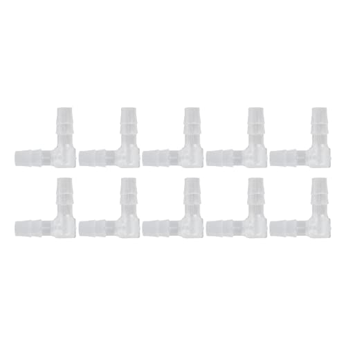 10 Stücke Winkelschlauchtülle Kunststoff 90 Grad Winkelschlauchtülle Winkelschlauchtülle Fitting 90 Grad Gleicher Widerhakenverbinder L-Form (6 mm) von SEAFRONT