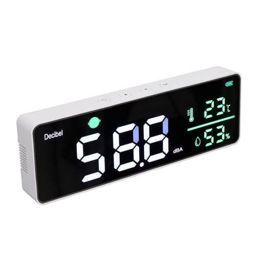 SEAFRONT Dezibel Messgerät, 30~130dB 3 in 1 Schallpegelmesser Thermometer Hygrometer Aufhängen an der Wand, 11" Großer LED Bildschirm Lärm db Messgerät mit Automatischem Alarmsymbol SEAFRONT Dezibel Messgerät, 30~130dB 3 in 1 Schallpegelmesser Thermometer Hygrometer Aufhängen an der Wand, 11" Großer LED Bildschirm Lärm db Messgerät mit Automatischem Alarmsymbol von SEAFRONT