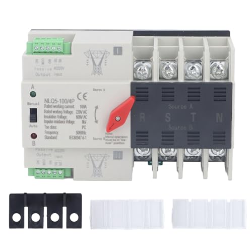 4P AC 220V Dual Power Automatischer Transferschalter Schnell Schaltender Dual Power Controller DIN-Schienenmontage für Notstromversorgung (100A) von SEAFRONT