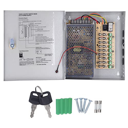 9-Kanal-Stromversorgungsbox Verteilte Stromversorgungsbox mit Schlüsselverriegelung Überwachungskamera-Stromversorgungs-Verteilerbox von SEAFRONT