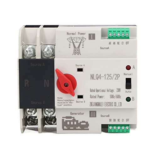 AC230V NLQ4-125 2P Dual Power Transfer Switch Haushaltsschieneninstallation Generator Unterbrechungsfreier Umschalter für PZ30 Verteilerkasten (20A) von SEAFRONT