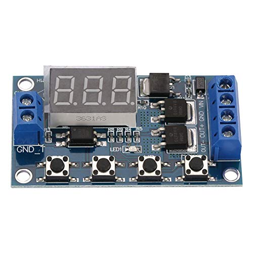 DC Digital Delay Timer Steuerungsschalter, Leistungsstarkes Impulssignal Zeitverzögerungs Zeitschalter 12V-24V Zeitrelais mit Stop-Funktion LED Anzeige von SEAFRONT