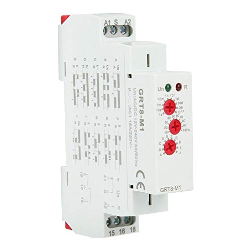 GRT8-M1 Verzögerung Relais, multifunktionales Zeitrelais mit 10 Funktionen Tragschienenmontage AC/DC 12V ~ 240V, Treppenlichtzeitschalter GRT8-M1 Verzögerung Relais, multifunktionales Zeitrelais mit 10 Funktionen Tragschienenmontage AC/DC 12V ~ 240V, Treppenlichtzeitschalter von SEAFRONT
