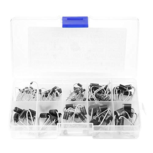 Gleichrichterdiode, 90 Stücke 10 Werte Diode 1n4148-10a10 Gleichrichter Dioden Sortiment Elektronisches Kit Mit Aufbewahrungsbox von SEAFRONT