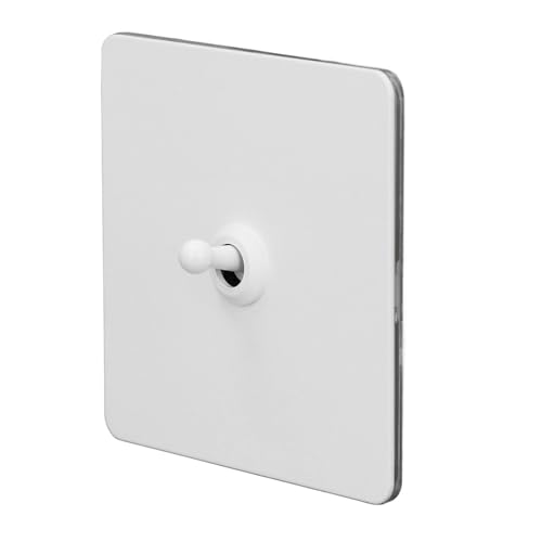 Kippschalter, Wandhalterung aus Edelstahl mit Quadratischer Kante, Weißes AC250V-Panel mit Isolierter PC-Basis für den Heimgebrauch Kippschalter, Wandhalterung aus Edelstahl mit Quadratischer Kante, Weißes AC250V-Panel mit Isolierter PC-Basis für den Heimgebrauch von SEAFRONT