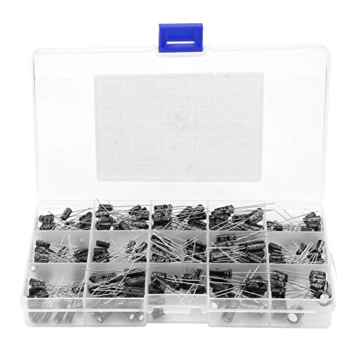Kondensator Set, 270 stücke 15 Werte Elektrolytkondensator Sortiment Kit Marker Code Klar Kapazitätsbereich 0,1 uF 50 V - 470 uF 16 V Mit Aufbewahrungsbox von Walfront