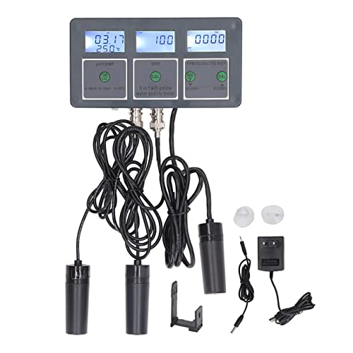 Multiparameter-Wasserqualitätstester S.G PH EC SALT ORP TDS CF TEMP 8 in 1 Wiederaufladbarer 24-Stunden-Online-Überwachung Digitaler Wassertester für Aquarien von SEAFRONT