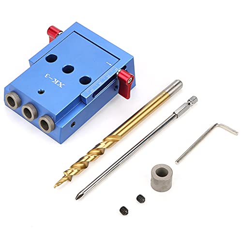 Pocket Hole Jig Kit, Holzbearbeitung Schräge Bohrer Guide Set, Positionierung Locator Werkzeug für DIY Holzbearbeitung Möbel Zimmerei Reparatur von Walfront