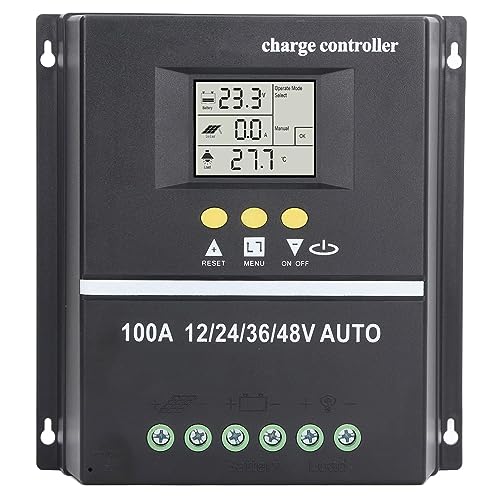 SEAFRONT 100 A MPPT Solarladeregler 7 Arbeitsmodi Solarpanel-Regler mit Hintergrundbeleuchtetem LCD Display Dual USB 12 V 24 V 36 V 48 V von SEAFRONT