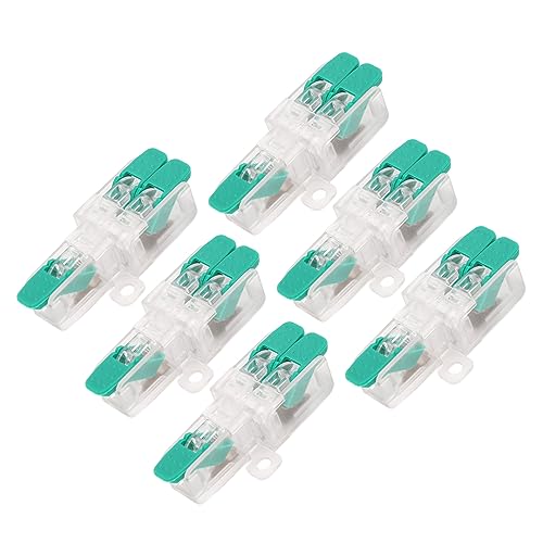 SEAFRONT 20PCs Hebel-Draht-Steck Verbinder 1 In 2 Out Draht-Spleiß-Steck Verbinder 41A 450V für 0,5-6mm ² 10-20AWG mit PA-Gehäuse Kupfer Leiter für Elektro Geräte von SEAFRONT