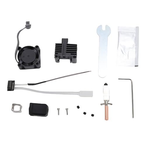 SEAFRONT 3D-Drucker-Hot-End-Ersatz, Gehärteter Stahl, 0,4 Mm Düse, Extruder-Heizblock mit Lüfterthermistor für Lab P1 P1S von SEAFRONT