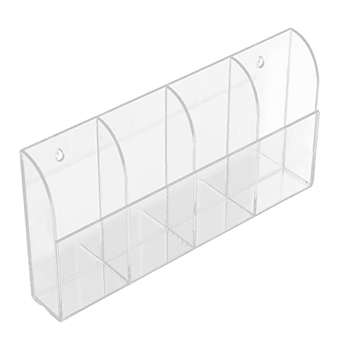 SEAFRONT 4 Case Aufbewahrungsbox Acryl Organizer Wandhalterung Organizer mit 4 Fächern Klimaanlage Fernbedienungshalter Handy Aufbewahrungsbox für Home Office Wohnzimmer Schlafzimmer von SEAFRONT