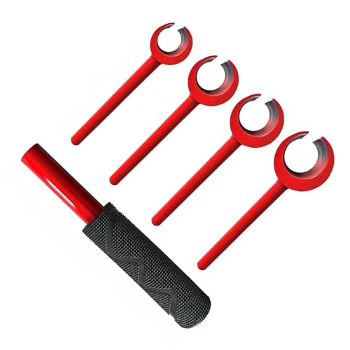 SEAFRONT 4pcs Türscharnieranpassungsschlüssel Set 14mm 18 Mm 23 Mm 25 Mm ID Härtung Stahlscharniereinstellungswerkzeug mit Griff für Türschrankausrichtung von SEAFRONT