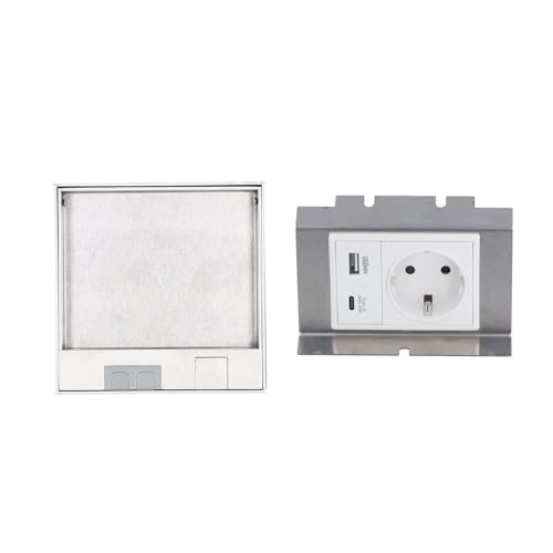 SEAFRONT Bodenhöhle mit 2 Stecker -Outlet -USB -Anschlägen und Typ -C -Anschlägen Wassersicheres Edelstahlbox für Home Office SEAFRONT Bodenhöhle mit 2 Stecker -Outlet -USB -Anschlägen und Typ -C -Anschlägen Wassersicheres Edelstahlbox für Home Office von SEAFRONT