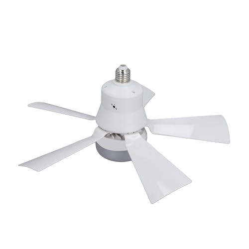 SEAFRONT Deckenventilatoren Leichte Verstellbare Schraubenfernbedienung Dimmbar für Garagenschlafzimmer E26 Basis 15.7in für Heimküche (WHITE) von SEAFRONT