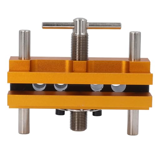 SEAFRONT Dowel Guides Jig Self Centering Doweling Jig Kit Holz Keks Tischler Tool Holzbearbeitung Elektrowerkzeugzubehör 6 Bohrführer Buchsen Set Set (GOLD) von SEAFRONT