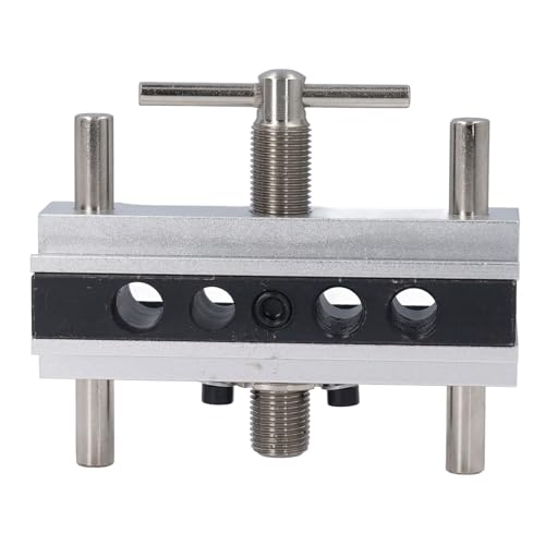 SEAFRONT Dowel Guides Jig Self Centering Doweling Jig Kit Holz Keks Tischler Tool Holzbearbeitung Elektrowerkzeugzubehör 6 Bohrführer Buchsen Set Set (SILVER) von SEAFRONT