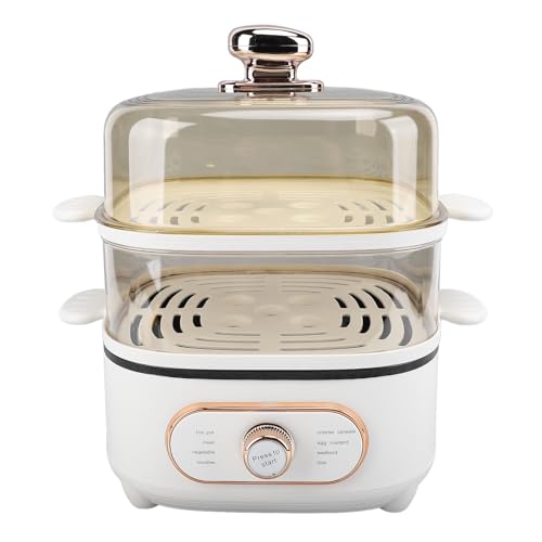 SEAFRONT Elektrischer Dampftopf Effiziente 10,5L 2 -Tier -Mehrzweckkocher mit Dampfteller Zum Kochen von Suppennudeln Haferflocken für die Küche zu Hause in der Küche (EU -Stecker 220 V) von SEAFRONT