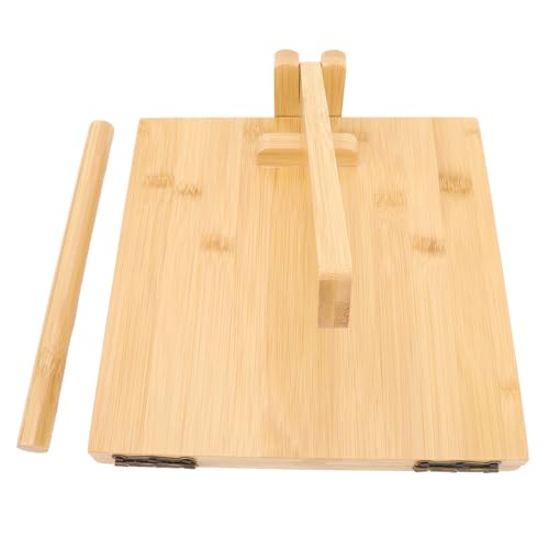 SEAFRONT Holz -Tortilla -Presse mit Rollstift und 50 Blättern Pergamentpapier Mehrzweckküchenmaschine für Verschiedene Kochprojekte von SEAFRONT