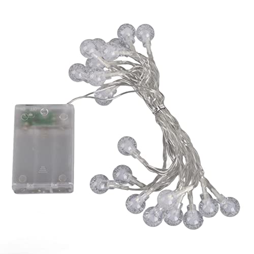 SEAFRONT PVC 10 Lichter Weihnachtsbeleuchtung, LED-Globus-Lichterkette, Globus-Lichterkette, Globus-Lichterkette, LED-Lampe, Dekorationen für Gärten, Innenhöfe, Rasen (3 m, 20 Lichter, 3 von SEAFRONT