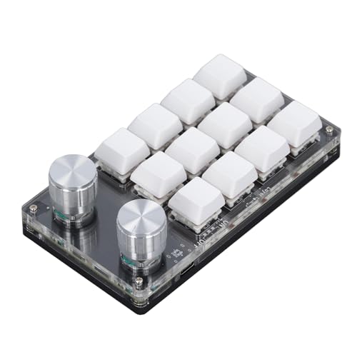 SEAFRONT Programmierbare Mechanische Tastatur mit 12 Tasten, RGB-Makro-Tastatur mit USB-Kabel, Vielseitiger Anpassbare Tasten für Büro-Spielemusik von SEAFRONT