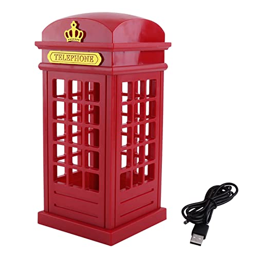 SEAFRONT Telefonzellen Nachtlicht Vintage Design London USB Aufladung LED Nachtlampe Touch Sensor Tisch Schreibtisch Licht von SEAFRONT