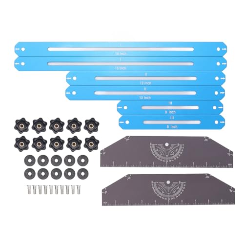 SEAFRONT Treppenmeter -Lineal -Vorlage Aluminiumlegierungstreppenmesswerkzeug für Treppenstufe Riser und Regale Leicht Einstellbar mit Dem Verriegelungsknopf von SEAFRONT