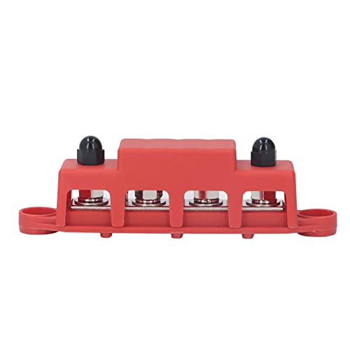 Sammelschiene Verteilerblock M8-Sammelschienen-Hochleistungsmodul-Anschlussbolzen Sammelschienenkasten Stromverteilungsblock Batterie-Anschlussblock 48VDC 250A (Rot) von SEAFRONT