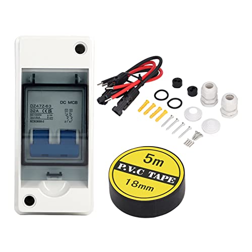 Sicherungsautomat 32A DC Trennschalter mit Verteilerdose Aufputz, Mini Junction Box Leistungsschalter Plug and Play Solar Trennschalter DC 1000V von SEAFRONT