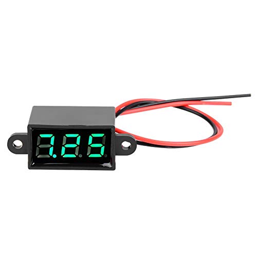 Spannungsprüfer, 0,28 Zoll DC 3,0-30V Digital Voltmeter mit zwei Draht-LED Anzeigen wasserdicht(Grün) von Walfront