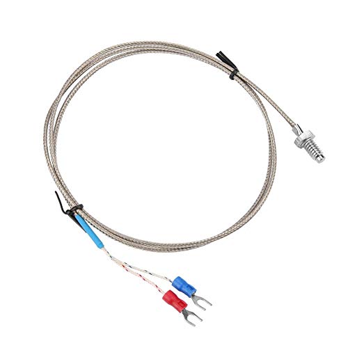 SEAFRONT Temperatursensor Typ K, M6 BSW Gewinde, 1-5 Meter Kabel (1M), Silber, Kunststoff, Schraubmontage, 16 AWG, Schraube von SEAFRONT