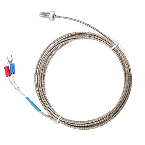 Temperatursensor Kabel, M6 BSW Gewinde Temperaturmessfühler Typ K Thermoelementsensor mit 1-5 Meter Kabel Temperaturfühler(2M) von Walfront