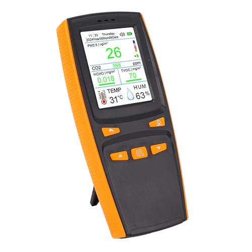 Tragbarer PM2.5 -CO2 -Detektor mit Daten Download Echtzeitüberwachung Wiederaufladbarer Batterie Gassmokefirealarm von SEAFRONT