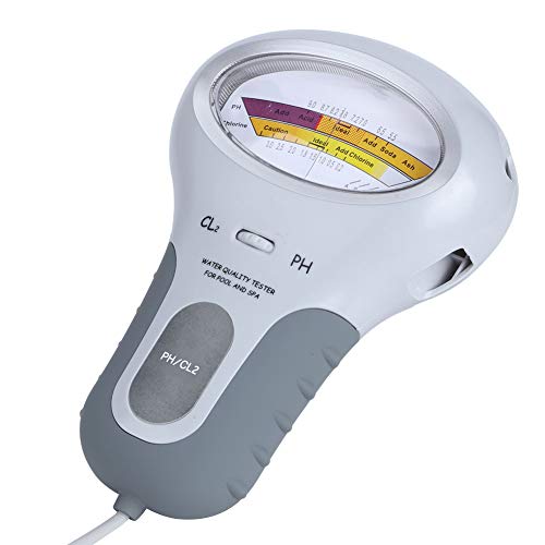 Wassertest-Monitor, Tragbares PH-Chlor-Wasserqualitätstest-Monitor-Messgerät für Schwimmbäder, Spas, 5,5–9,0 PH von SEAFRONT