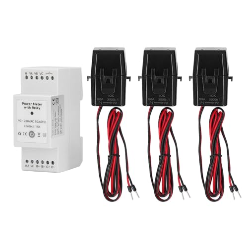 WiFi Smart Energy Meter 3-Phasen-Stromüberwachungsmessgerät mit 3 80A Stromwandler Stromspannung Stromstärke Energiemessgerät WiFi Smart Energy Meter 3-Phasen-Stromüberwachungsmessgerät mit 3 80A Stromwandler Stromspannung Stromstärke Energiemessgerät von SEAFRONT