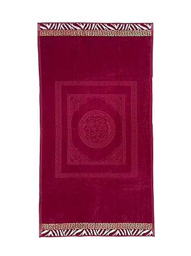 Strandtuch Pompeji Blau Griechisch Gold Frottee 100% Baumwolle Handtuch 90 x 160 cm Beach Towel (Bordeaux) von SEAMAR