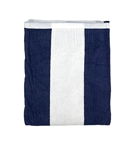 Strandtuch, gestreift, 90 x 165 cm, Frottee, 100 % Baumwolle, Strandtuch, Strandtuch, Strandtuch, Strandtuch (Blau – Weiß) von Seamar