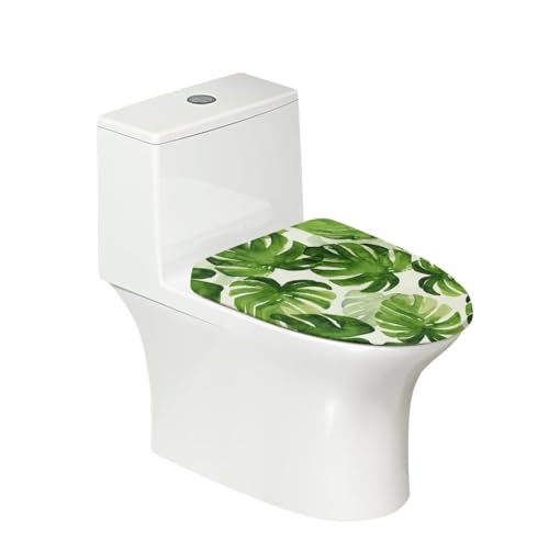 SEANATIVE Grünes Palmblatt Toilettensitz-Deckelbezug, staubdicht, Toilettendeckelbezug, ultraweich, Standard-WC-Deckelbezug, Badezimmerzubehör, maschinenwaschbar SEANATIVE Grünes Palmblatt Toilettensitz-Deckelbezug, staubdicht, Toilettendeckelbezug, ultraweich, Standard-WC-Deckelbezug, Badezimmerzubehör, maschinenwaschbar von SEANATIVE