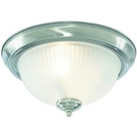 Searchlight Flush - Badezimmer Flush 2 Lichtdecke Satin Silber IP44, E14 von SEARCHLIGHT