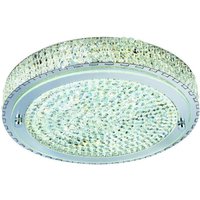 Flush - led Round Flush Deckenleuchte Chrom mit Crystal Glass Center - Searchlight von SEARCHLIGHT