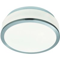 Discs - Badezimmer Flush 2 Lichtdecke Satin Silber IP44, E27 - Searchlight von SEARCHLIGHT