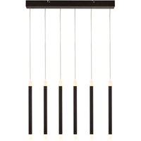 Searchlight - Wands 6-Licht-LED-Bar-Pendelleuchte Schwarz 2700K von SEARCHLIGHT