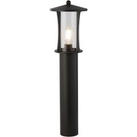 Außenleuchte Stehlampe Sockelleuchte schwarz Alu Glas klar Wegeleuchte h 73 cm von SEARCHLIGHT