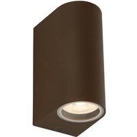 Searchlight - Außenleuchte Wandlampe Fassadenleuchte GU10 rostbraun Alu Glas Balkonleuchte von SEARCHLIGHT
