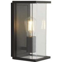 Bakerloo 1 Leuchte E27 Outdoor Boxed Wall/Portch Light Dunkelgrau, Klarglas IP44 - Searchlight von SEARCHLIGHT