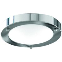 Bathroom Flush - 1 Licht Badezimmer Flush Deckenleuchte Chrom Rund mit gewölbtem Glas Diffusor IP44, E27 - Searchlight von SEARCHLIGHT
